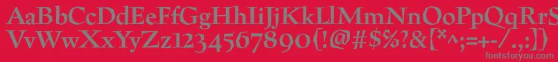 PreissigtextBold Font – Gray Fonts on Red Background