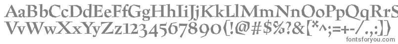 フォントPreissigtextBold – 白い背景に灰色の文字