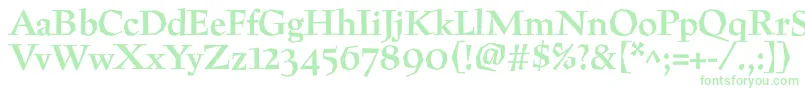 PreissigtextBold Font – Green Fonts on White Background