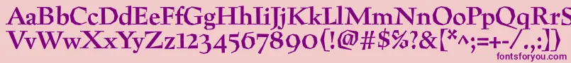 PreissigtextBold Font – Purple Fonts on Pink Background