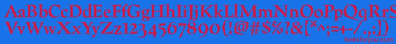 Шрифт PreissigtextBold – красные шрифты на синем фоне