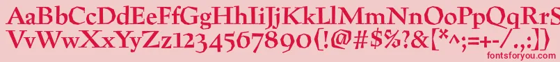 PreissigtextBold Font – Red Fonts on Pink Background