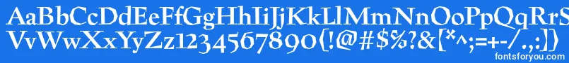 Шрифт PreissigtextBold – белые шрифты на синем фоне