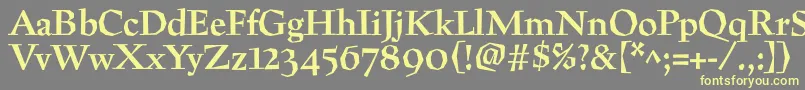 PreissigtextBold Font – Yellow Fonts on Gray Background