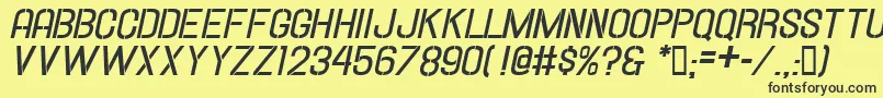 Hallandalestencilbd.It. Font – Black Fonts on Yellow Background