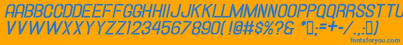 Hallandalestencilbd.It. Font – Blue Fonts on Orange Background