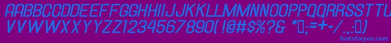 Hallandalestencilbd.It. Font – Blue Fonts on Purple Background