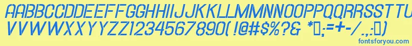 Hallandalestencilbd.It. Font – Blue Fonts on Yellow Background
