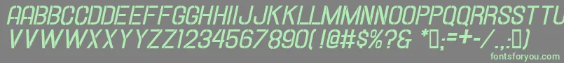 Hallandalestencilbd.It. Font – Green Fonts on Gray Background