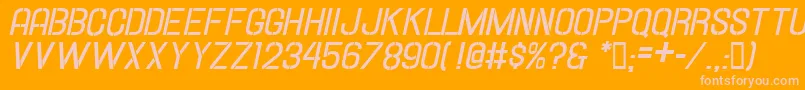 Hallandalestencilbd.It. Font – Pink Fonts on Orange Background