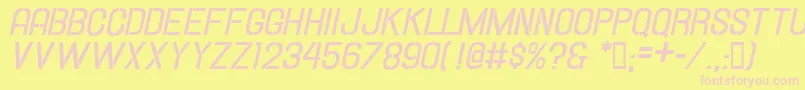 Hallandalestencilbd.It. Font – Pink Fonts on Yellow Background