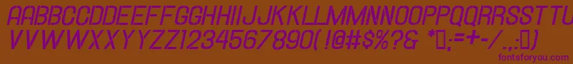 Hallandalestencilbd.It. Font – Purple Fonts on Brown Background