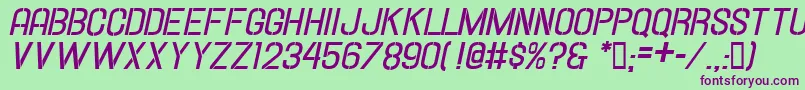 Hallandalestencilbd.It. Font – Purple Fonts on Green Background
