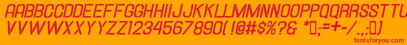Шрифт Hallandalestencilbd.It. – красные шрифты на оранжевом фоне