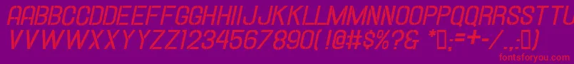 Hallandalestencilbd.It. Font – Red Fonts on Purple Background