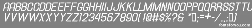 Hallandalestencilbd.It. Font – White Fonts on Gray Background