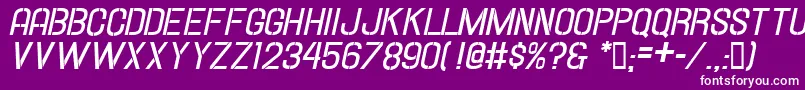 Hallandalestencilbd.It. Font – White Fonts on Purple Background