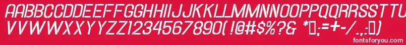 Hallandalestencilbd.It. Font – White Fonts on Red Background