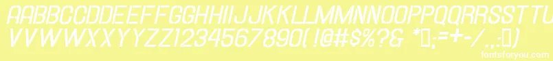 Hallandalestencilbd.It. Font – White Fonts on Yellow Background