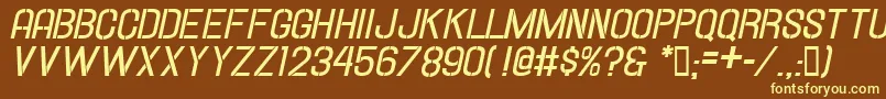 Hallandalestencilbd.It. Font – Yellow Fonts on Brown Background