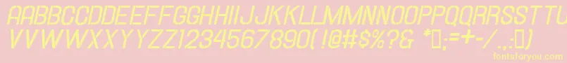 Hallandalestencilbd.It. Font – Yellow Fonts on Pink Background