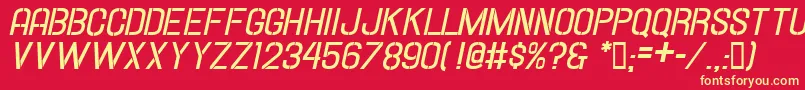 Hallandalestencilbd.It. Font – Yellow Fonts on Red Background