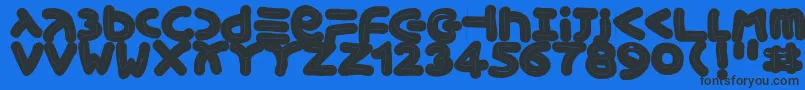 Xmasginger2005 Font – Black Fonts on Blue Background