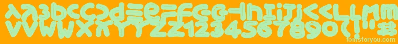 Xmasginger2005 Font – Green Fonts on Orange Background