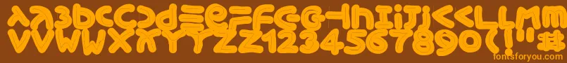 Xmasginger2005 Font – Orange Fonts on Brown Background