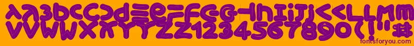 Xmasginger2005 Font – Purple Fonts on Orange Background