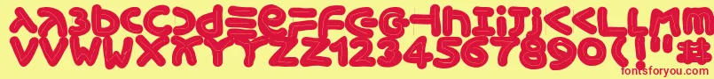 Xmasginger2005 Font – Red Fonts on Yellow Background