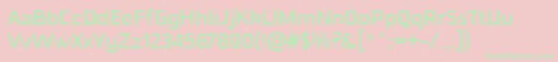 DowntempoMedium Font – Green Fonts on Pink Background