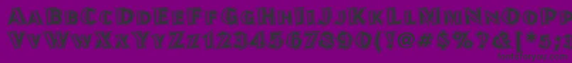 Czcionka JuanitalinoitcTt – czarne czcionki na fioletowym tle