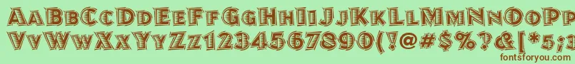 JuanitalinoitcTt Font – Brown Fonts on Green Background