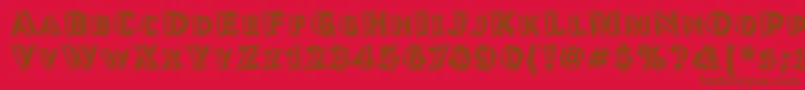 JuanitalinoitcTt-fontti – ruskeat fontit punaisella taustalla
