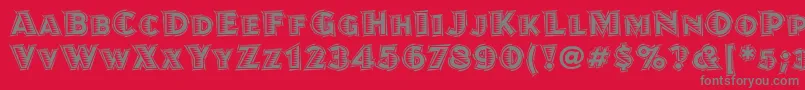 JuanitalinoitcTt Font – Gray Fonts on Red Background
