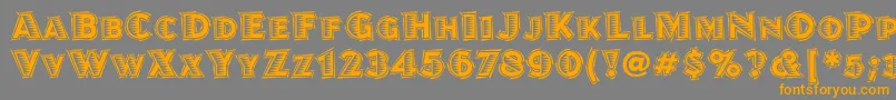 JuanitalinoitcTt Font – Orange Fonts on Gray Background