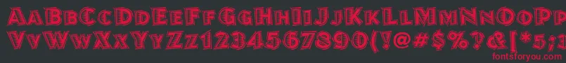 JuanitalinoitcTt Font – Red Fonts on Black Background