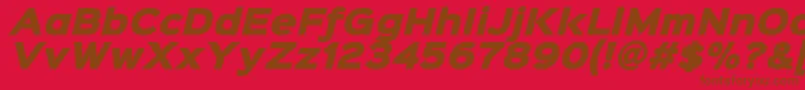 Sinkinsans900xblackitalic Font – Brown Fonts on Red Background