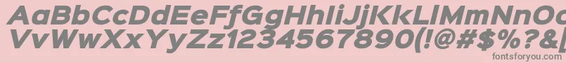 Fonte Sinkinsans900xblackitalic – fontes cinzas em um fundo rosa