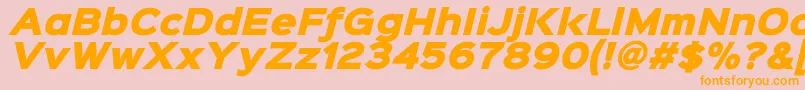 Sinkinsans900xblackitalic Font – Orange Fonts on Pink Background