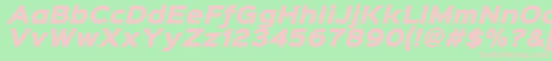 Шрифт Sinkinsans900xblackitalic – розовые шрифты на зелёном фоне