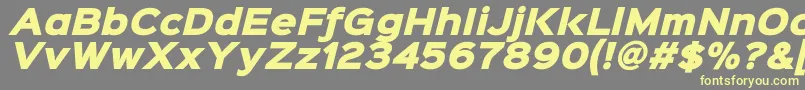 Sinkinsans900xblackitalic-fontti – keltaiset fontit harmaalla taustalla