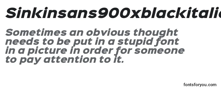 Шрифт Sinkinsans900xblackitalic