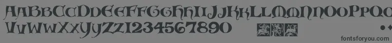 More about MedievalScribish Font MedievalScribish Font – Black Fonts on Gray Background