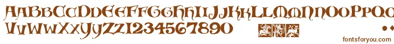 MedievalScribish Font – Brown Fonts on White Background