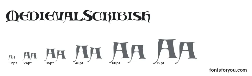 MedievalScribish Font Sizes