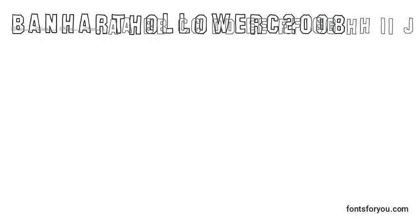 BanhartHollowErc2008フォント–アルファベット、数字、特殊文字