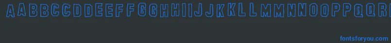 BanhartHollowErc2008 Font – Blue Fonts on Black Background