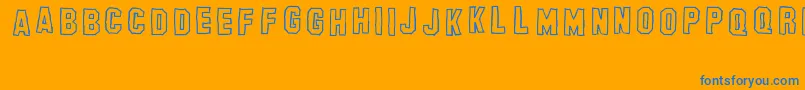 BanhartHollowErc2008 Font – Blue Fonts on Orange Background